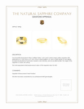 6.05 Ct. Yellow Sapphire from Ceylon (Sri Lanka) Appraisal