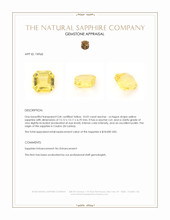 10.02 Ct. Yellow Sapphire from Ceylon (Sri Lanka) Appraisal