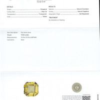 10.02 Ct. Yellow Sapphire from Ceylon (Sri Lanka) Scan Report
