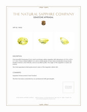 0.66 Ct. Yellow Sapphire from Ceylon (Sri Lanka) Appraisal