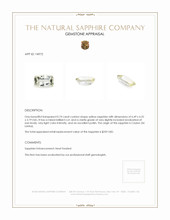 0.74 Ct. Yellow Sapphire from Ceylon (Sri Lanka) Appraisal