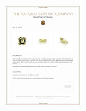 0.35 Ct. Yellow Sapphire from Ceylon (Sri Lanka) Appraisal