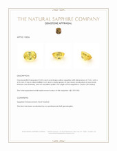 2.02 Ct. Yellow Sapphire from Ceylon (Sri Lanka) Appraisal