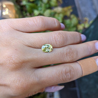 2.30 Ct. Greenish Yellow Sapphire from Madagascar Life Style