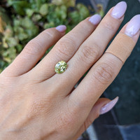 2.30 Ct. Greenish Yellow Sapphire from Madagascar Life Style