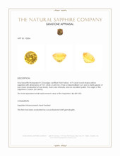 4.19 Ct. Yellow Sapphire from Ceylon (Sri Lanka) Appraisal