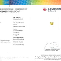 6.74 Ct. Yellow Sapphire from Ceylon (Sri Lanka) Scan Report