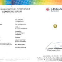 10.20 Ct. Yellow Sapphire from Ceylon (Sri Lanka) Scan Report