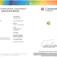 10.16 Ct. Yellow Sapphire from Ceylon (Sri Lanka) Scan Report