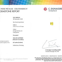 5.02 Ct. Yellow Sapphire from Ceylon (Sri Lanka) Scan Report