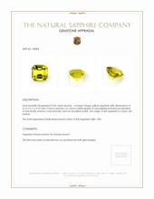0.45 Ct. Yellow Sapphire from Ceylon (Sri Lanka) Appraisal