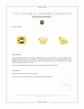 6.12 Ct. Yellow Sapphire from Ceylon (Sri Lanka) Appraisal