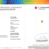 6.12 Ct. Yellow Sapphire from Ceylon (Sri Lanka) Scan Report