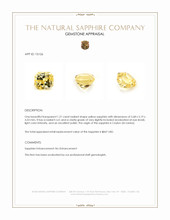 1.21 Ct. Yellow Sapphire from Ceylon (Sri Lanka) Appraisal