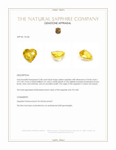 2.08 Ct. Yellow Sapphire from Ceylon (Sri Lanka) Appraisal