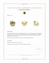 1.81 Ct. Yellow Sapphire from Ceylon (Sri Lanka) Appraisal