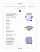 0.81 Ct. Sapphire from Ceylon (Sri Lanka) 3 D Scan Report