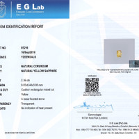 2.36 Ct. Yellow Sapphire from Ceylon (Sri Lanka) Scan Report