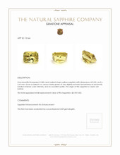 2.88 Ct. Yellow Sapphire from Ceylon (Sri Lanka) Appraisal