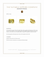 2.88 Ct. Yellow Sapphire from Ceylon (Sri Lanka) Appraisal