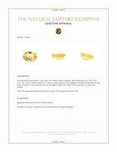 1.08 Ct. Yellow Sapphire from Ceylon (Sri Lanka) Appraisal