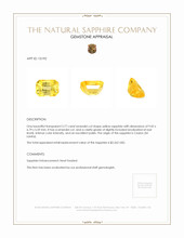 3.77 Ct. Yellow Sapphire from Ceylon (Sri Lanka) Appraisal