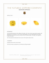 3.87 Ct. Yellow Sapphire from Ceylon (Sri Lanka) Appraisal