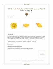 3.87 Ct. Yellow Sapphire from Ceylon (Sri Lanka) Appraisal