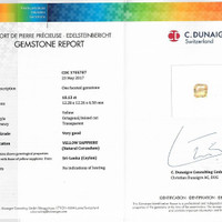 10.14 Ct. Yellow Sapphire from Ceylon (Sri Lanka) Scan Report