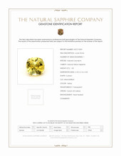 1.32 Ct. Yellow Sapphire from Ceylon (Sri Lanka) Scan Report