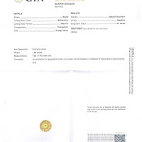 1.86 Ct. Orangish Yellow Sapphire from Ceylon (Sri Lanka) Scan Report