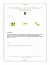 0.73 Ct. Greenish Yellow Sapphire from Ceylon (Sri Lanka) Appraisal