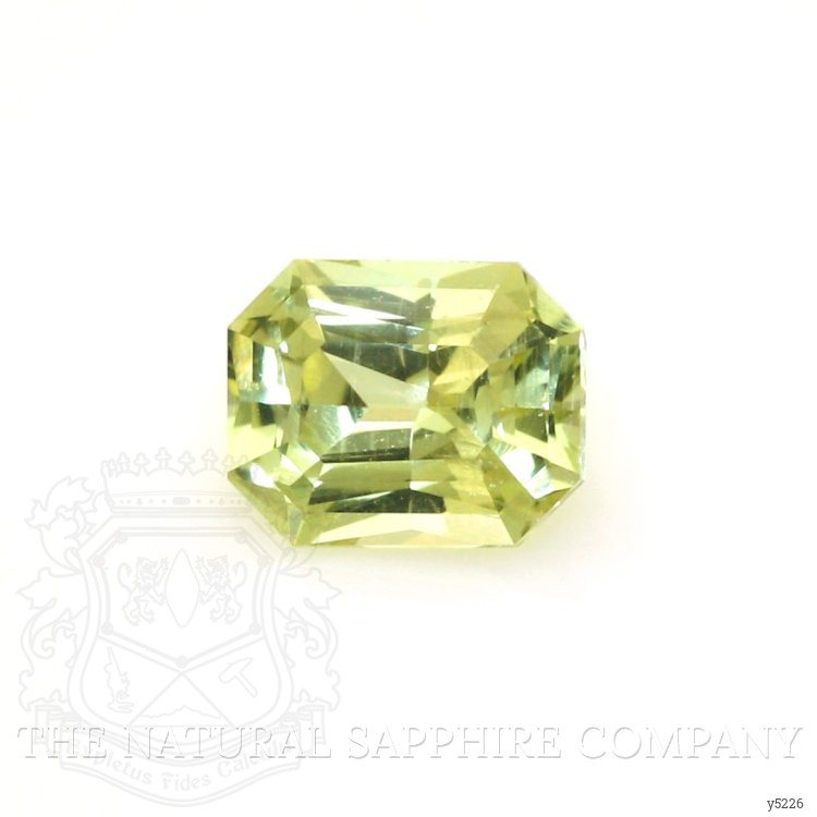 0.73 Ct. Greenish Yellow Sapphire from Ceylon (Sri Lanka)