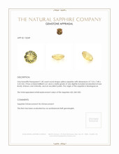 1.40 Ct. Yellow Sapphire from Madagascar Appraisal