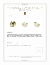 0.35 Ct. Yellow Sapphire from Ceylon (Sri Lanka) Appraisal