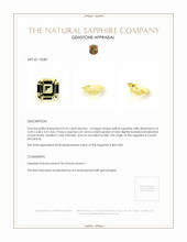 0.22 Ct. Yellow Sapphire from Ceylon (Sri Lanka) Appraisal