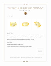 0.81 Ct. Yellow Sapphire from Ceylon (Sri Lanka) Appraisal