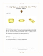 0.81 Ct. Yellow Sapphire from Ceylon (Sri Lanka) Appraisal