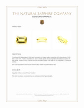 1.08 Ct. Yellow Sapphire from Ceylon (Sri Lanka) Appraisal