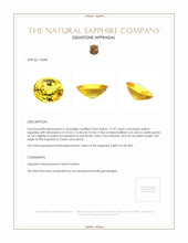 19.37 Ct. Yellow Sapphire from Ceylon (Sri Lanka) Appraisal