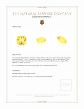 5.00 Ct. Yellow Sapphire from Ceylon (Sri Lanka) Appraisal