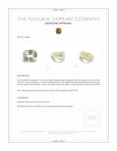 1.34 Ct. Yellow Sapphire from Ceylon (Sri Lanka) Appraisal