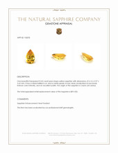 0.43 Ct. Yellow Sapphire from Ceylon (Sri Lanka) Appraisal