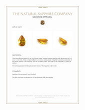 0.56 Ct. Orangish Yellow Sapphire from Ceylon (Sri Lanka) Appraisal