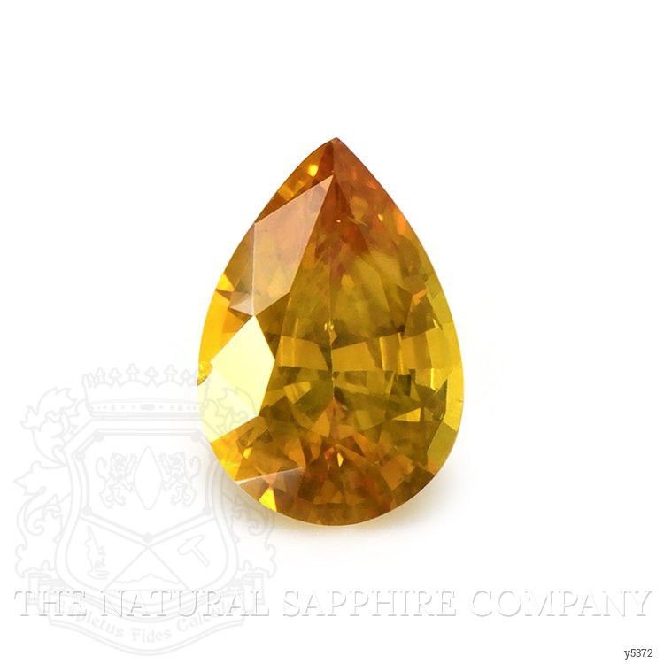 0.56 Ct. Orangish Yellow Sapphire from Ceylon (Sri Lanka)