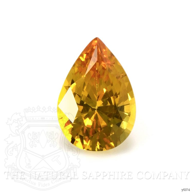 0.64 Ct. Orangish Yellow Sapphire from Ceylon (Sri Lanka)