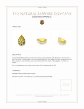 0.66 Ct. Yellow Sapphire from Ceylon (Sri Lanka) Appraisal