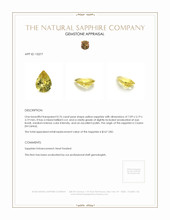 0.76 Ct. Yellow Sapphire from Ceylon (Sri Lanka) Appraisal