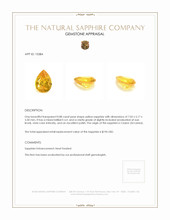 0.88 Ct. Yellow Sapphire from Ceylon (Sri Lanka) Appraisal