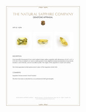 0.64 Ct. Yellow Sapphire from Ceylon (Sri Lanka) Appraisal